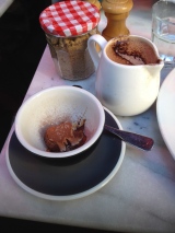 My knowledge about the French hot choc -'chocolat chaud' - has expanded, thanks to the waiter at The Hardware Society. 